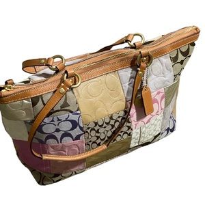 Coach patchwork tote. EUC